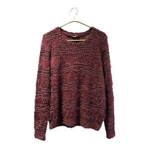 009 Women's Textured Burgundy Sweater